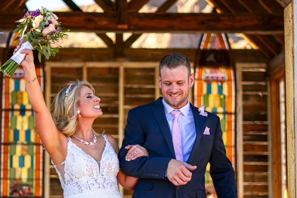 Intimate elopement ceremony at Nelson Ghost Town in Eldorado Canyon